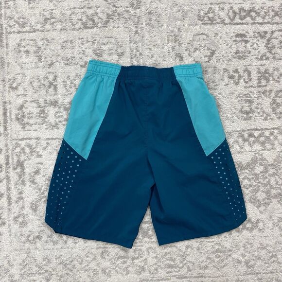 Under Armour Short  Fitted Blue Drawstring Activewear Gym Workout Size Large - Picture 5 of 5